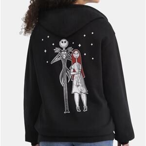 Brand New Jack And Sally Nightmare Before Christmas Women’s Hoodie Black Size L